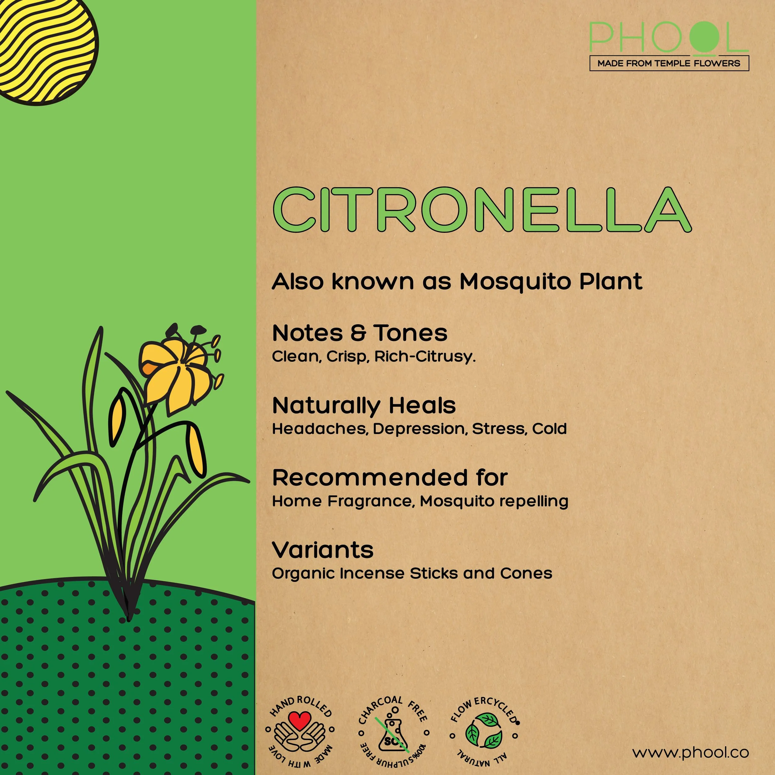 Phool Natural Incense Sticks - Citronella - Image 5