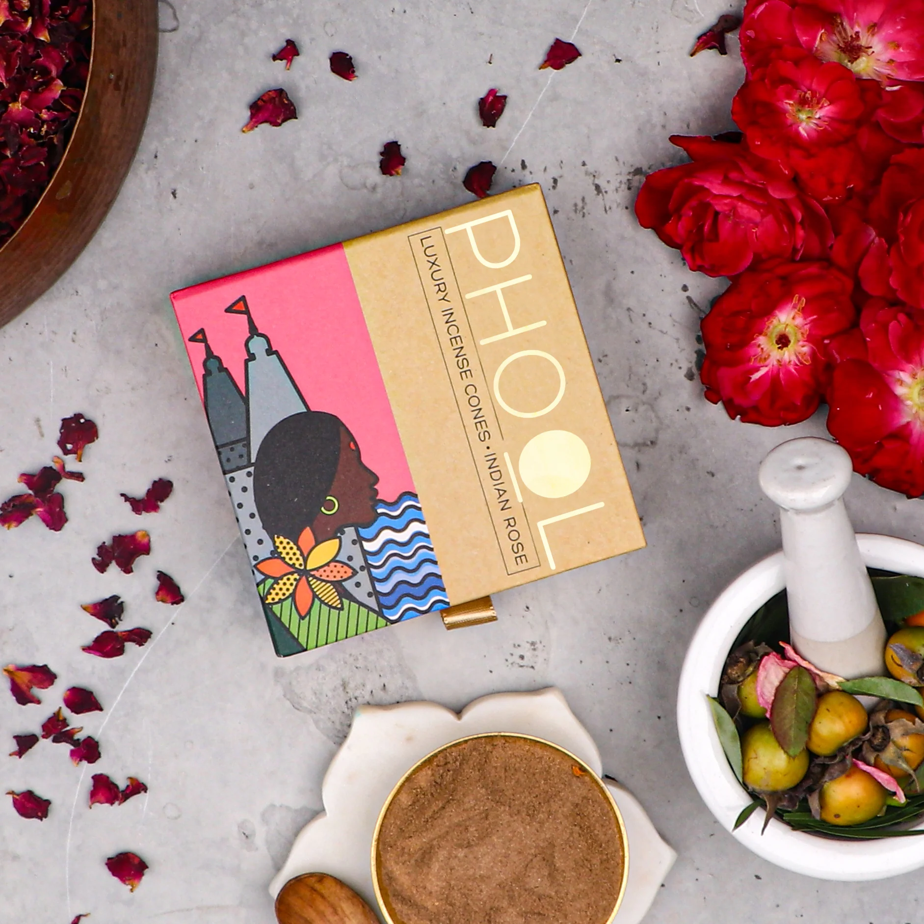 Phool Natural Incense Cones - Indian Rose - Image 3