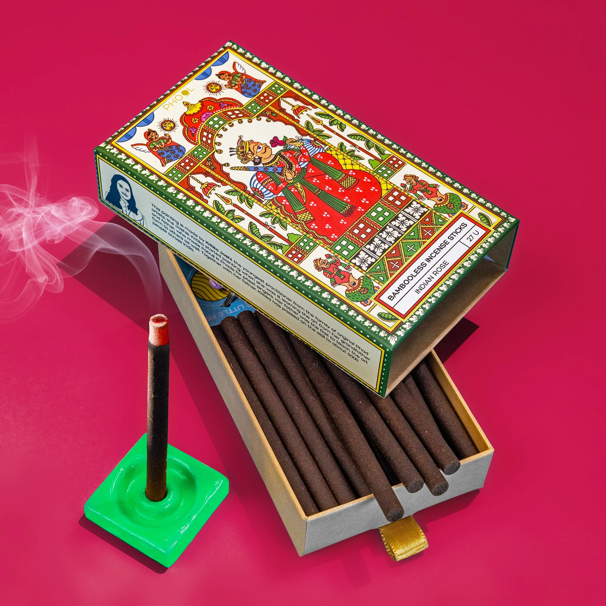 Phool Bambooless Incense Sticks - Indian Rose - Image 3