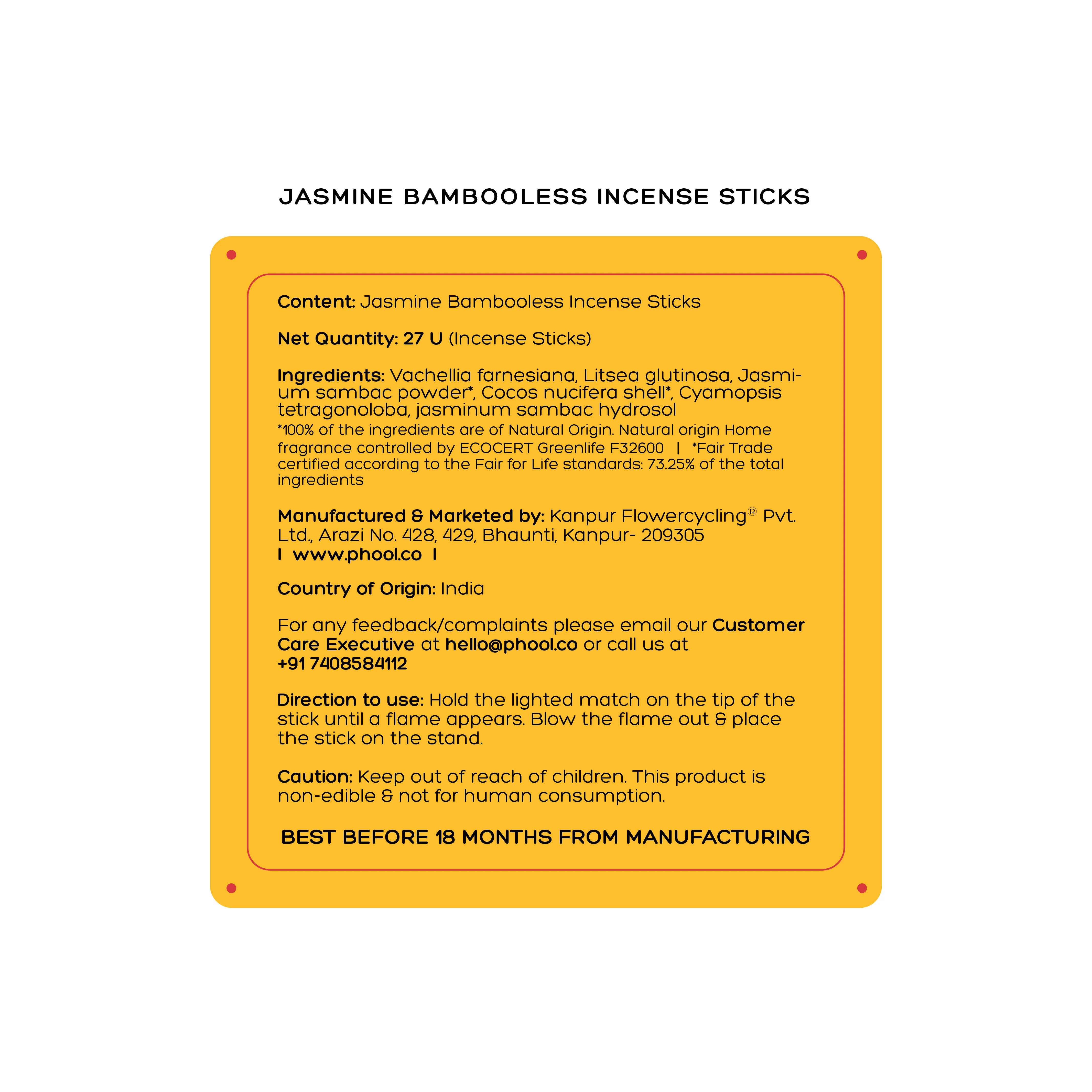 Phool Bambooless Incense Sticks - Jasmine - Image 5