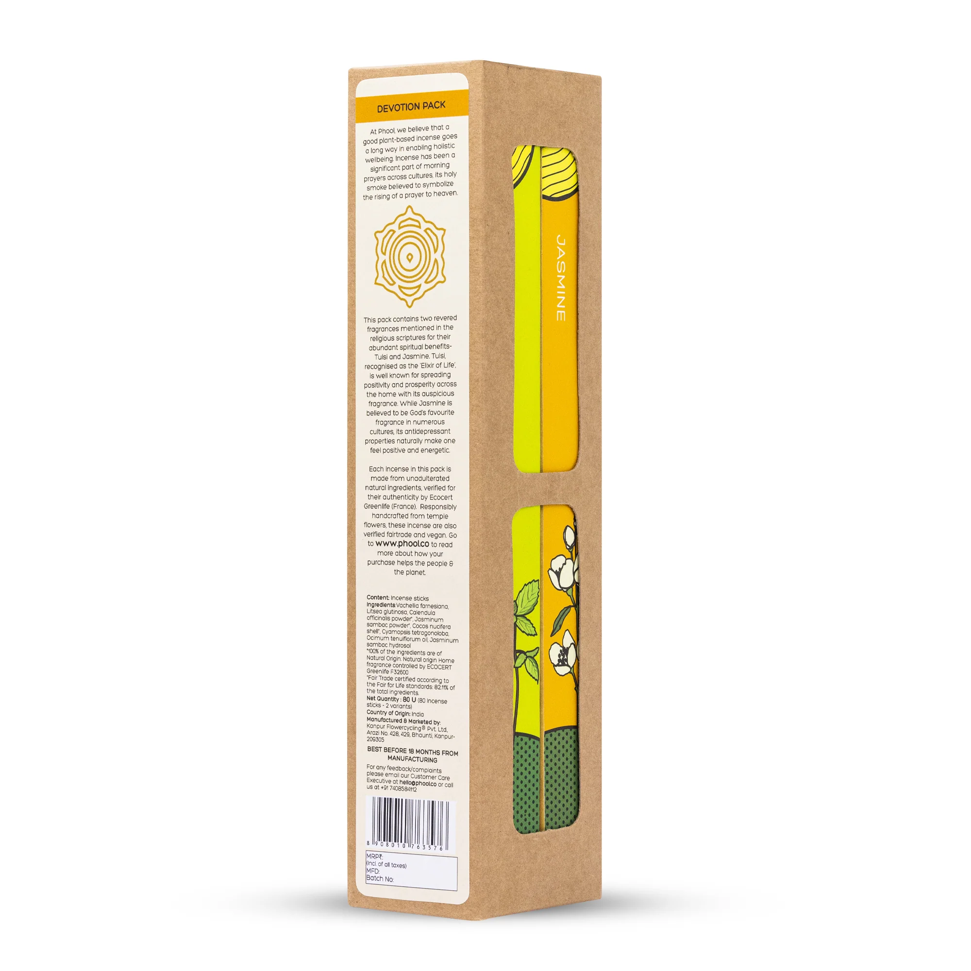 Phool Devotion Pack - Natural Incense Sticks (Tulsi & Jasmine) - Image 7