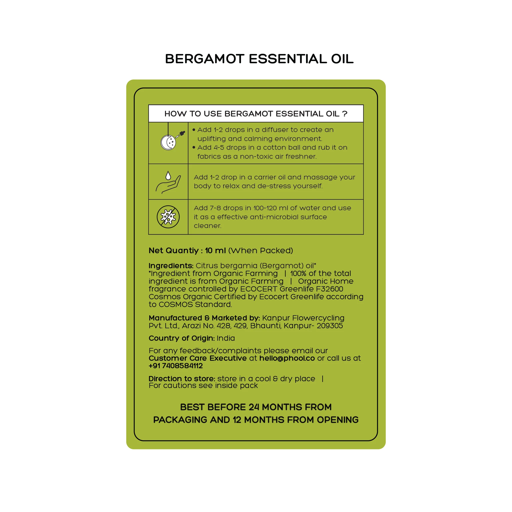 Phool Bergamot Essential Oil (10ml) - Image 5