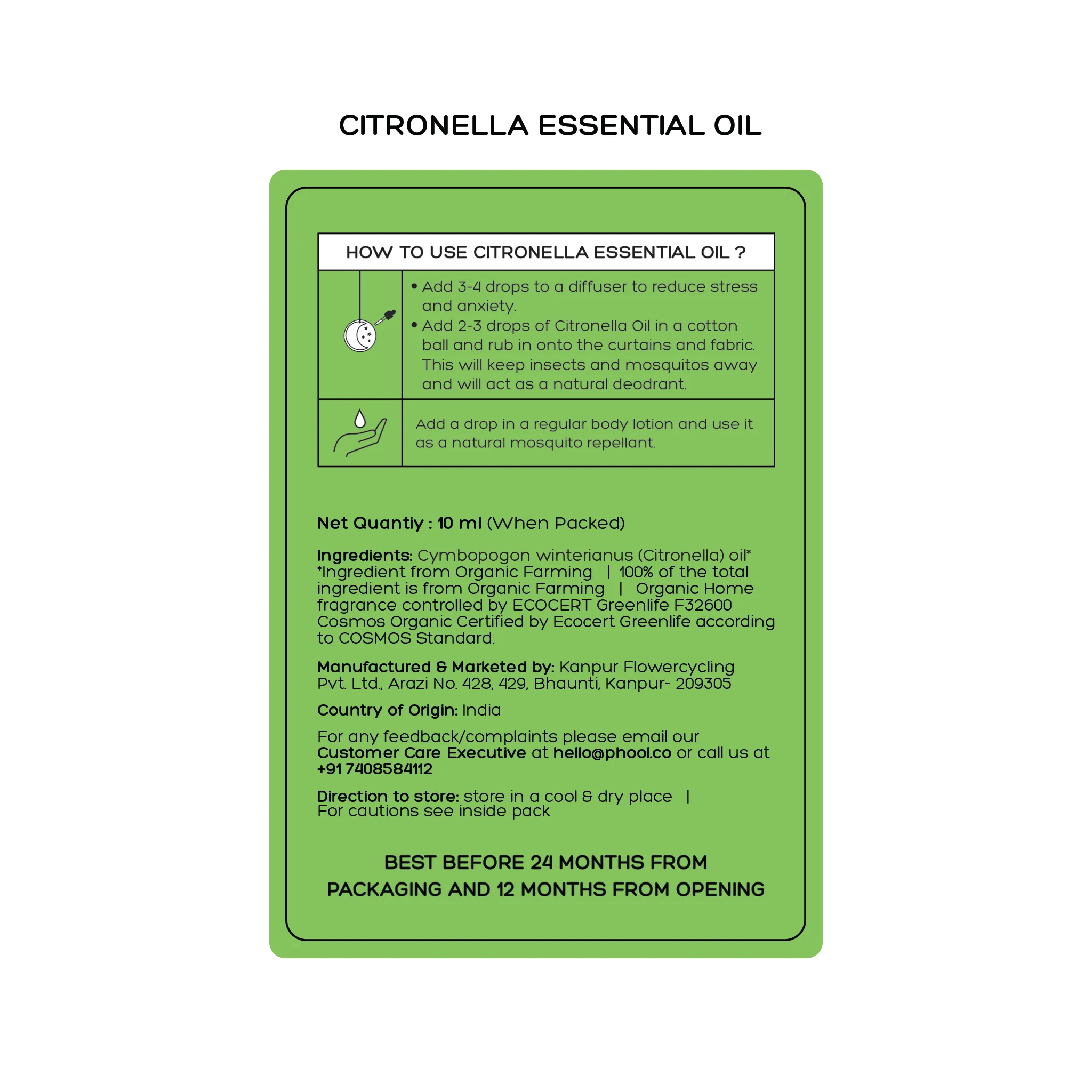 Phool Citronella Essential Oil (10ml) - Image 5