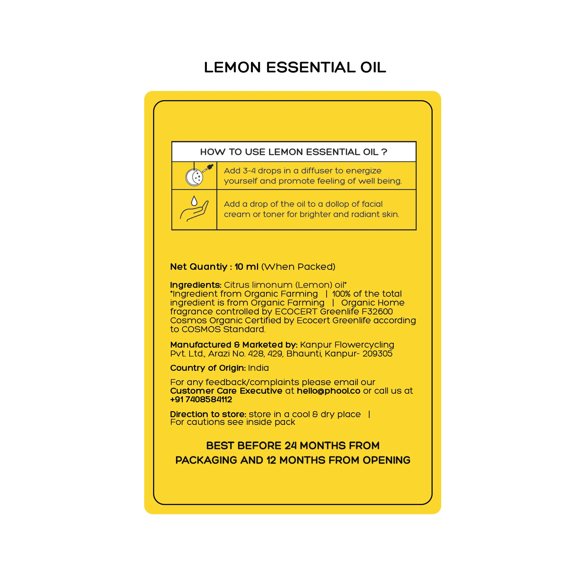 Phool Lemon Essential Oil (10ml) - Image 5