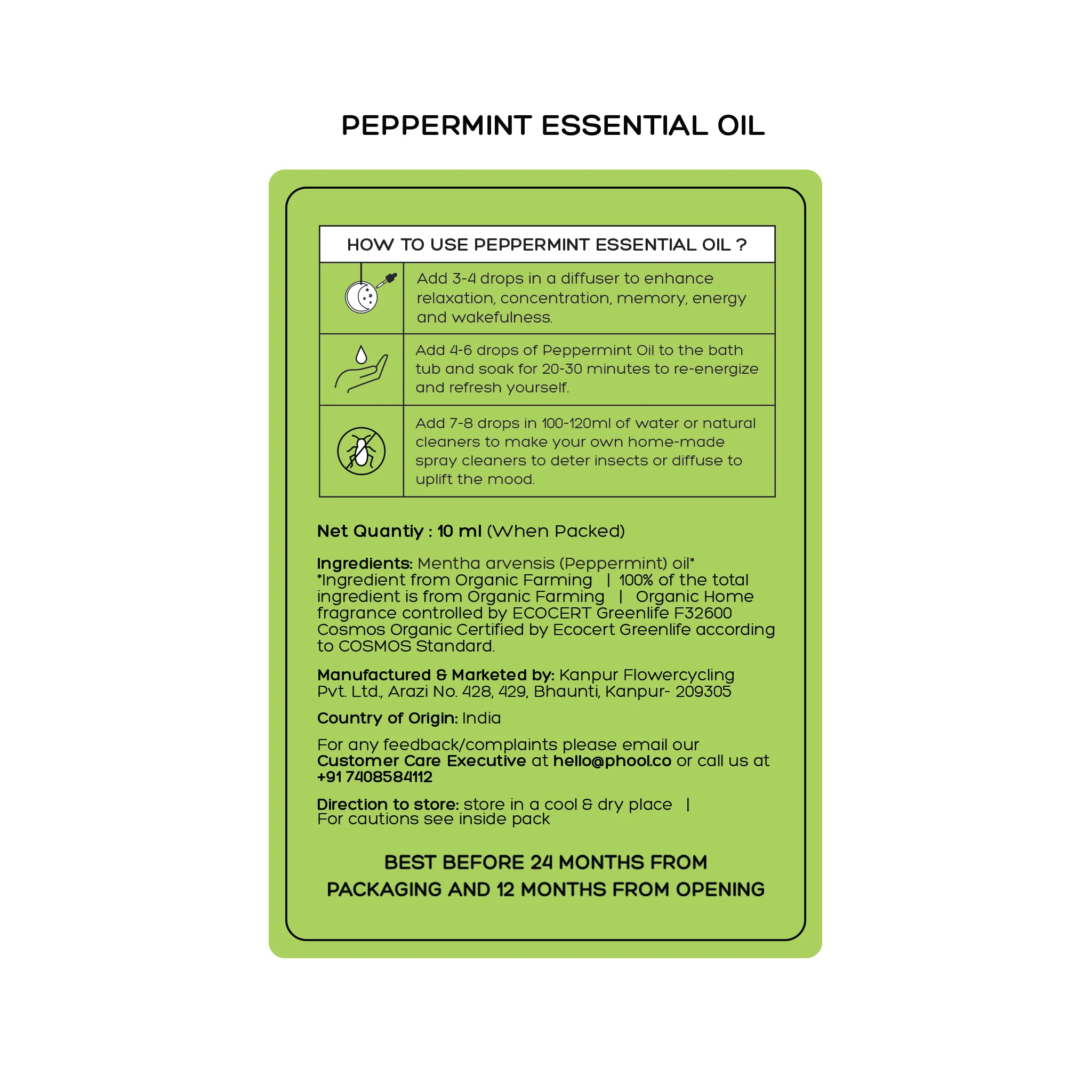 Phool Peppermint Essential Oil (10ml) - Image 5