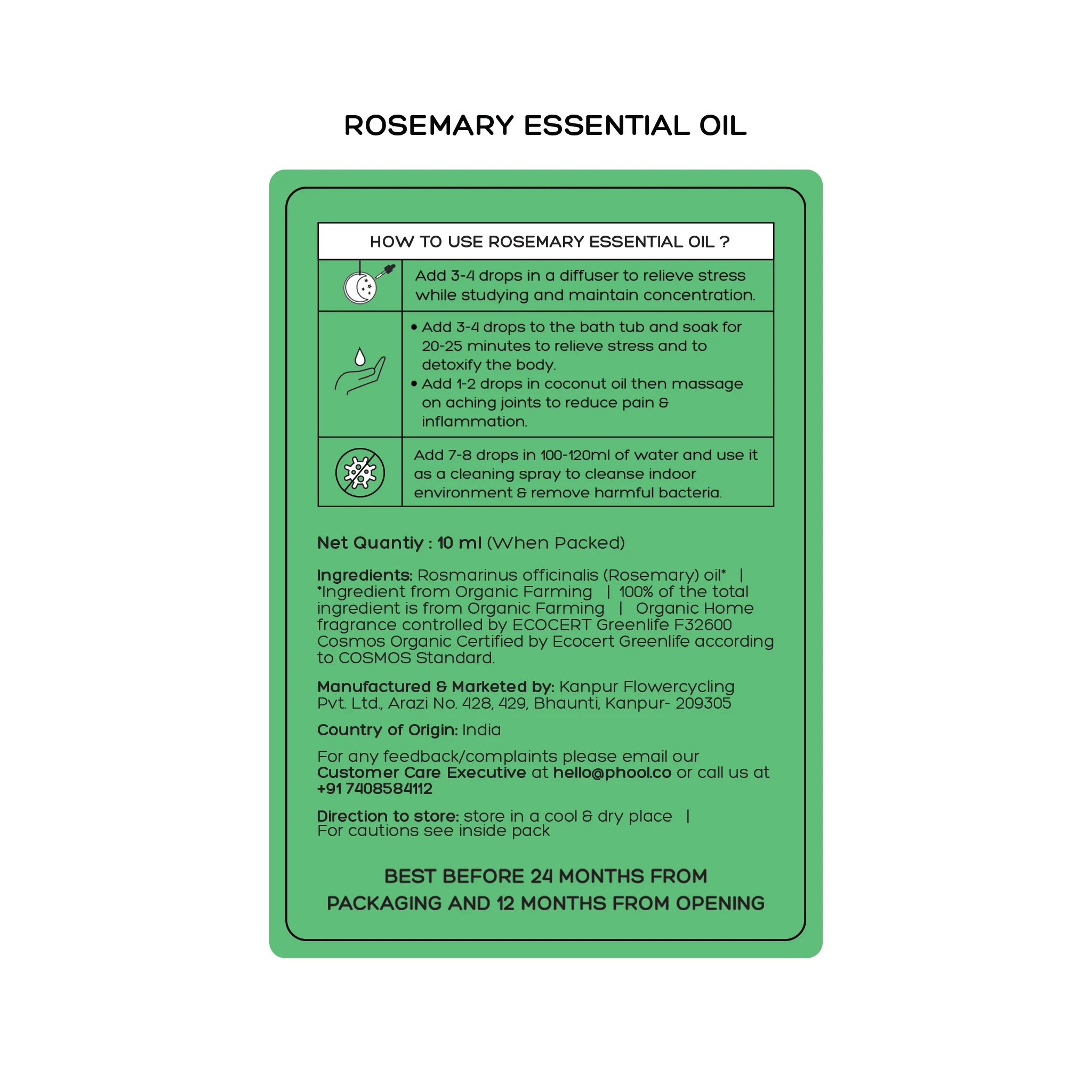 Phool Rosemary Essential Oil (10ml) - Image 5
