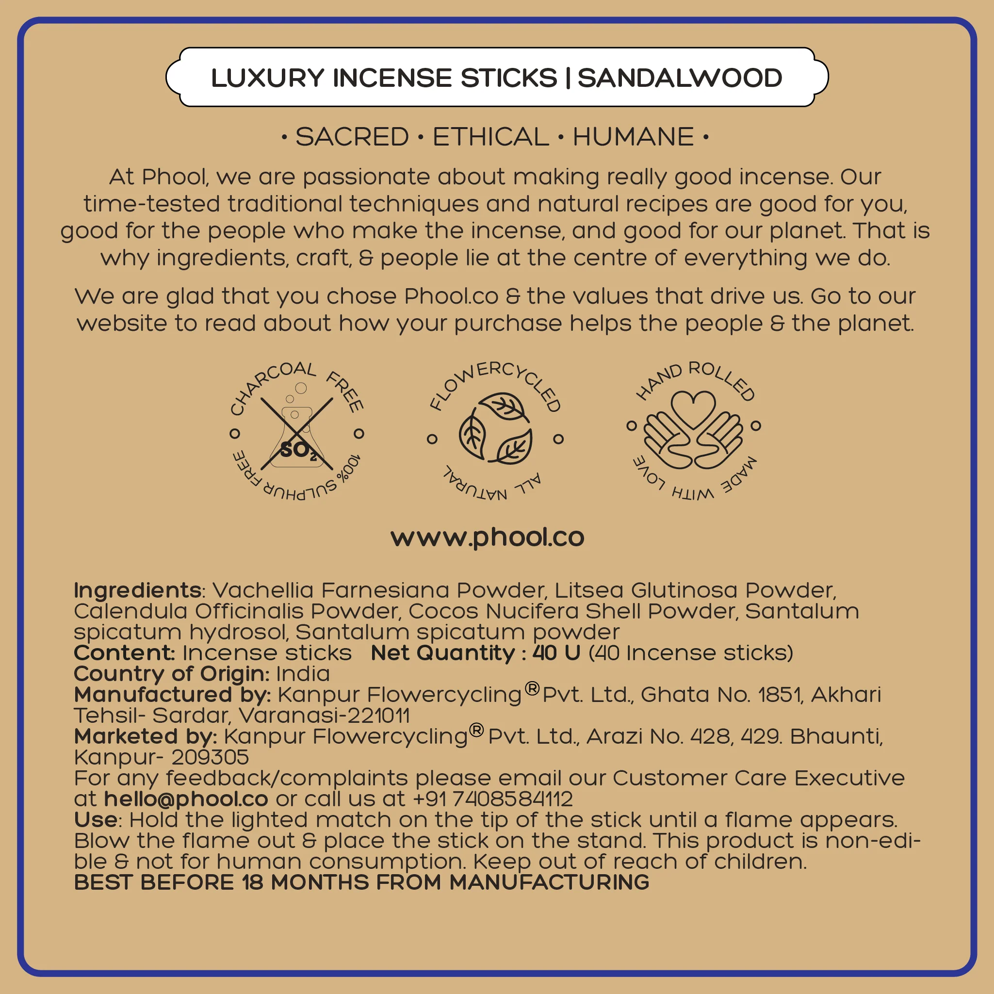 Phool KVT  Sandalwood Incense Sticks - Image 5