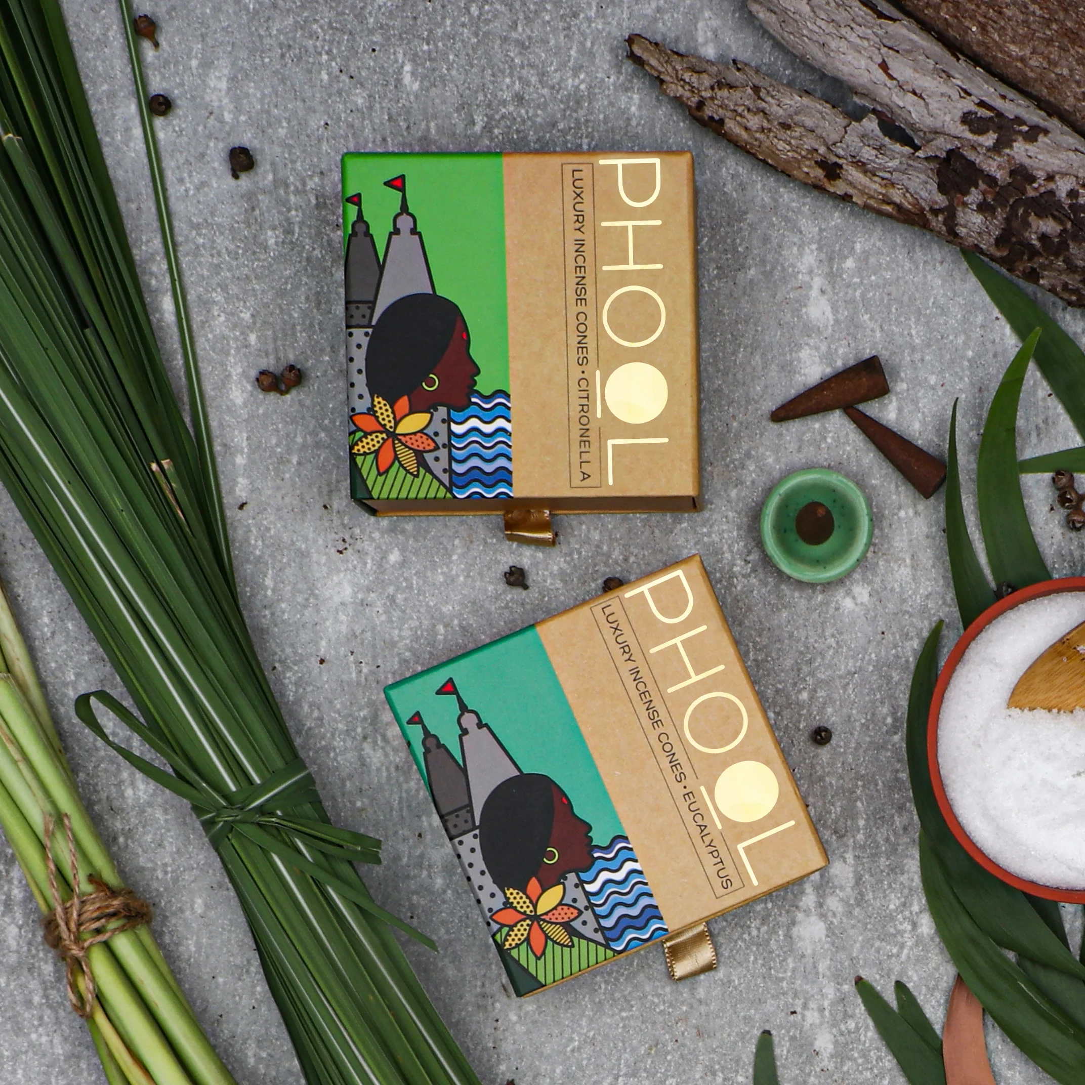 Phool Mosquito Repellent Pack - Natural Incense Cones (Citronella & Eucalyptus) - Image 3