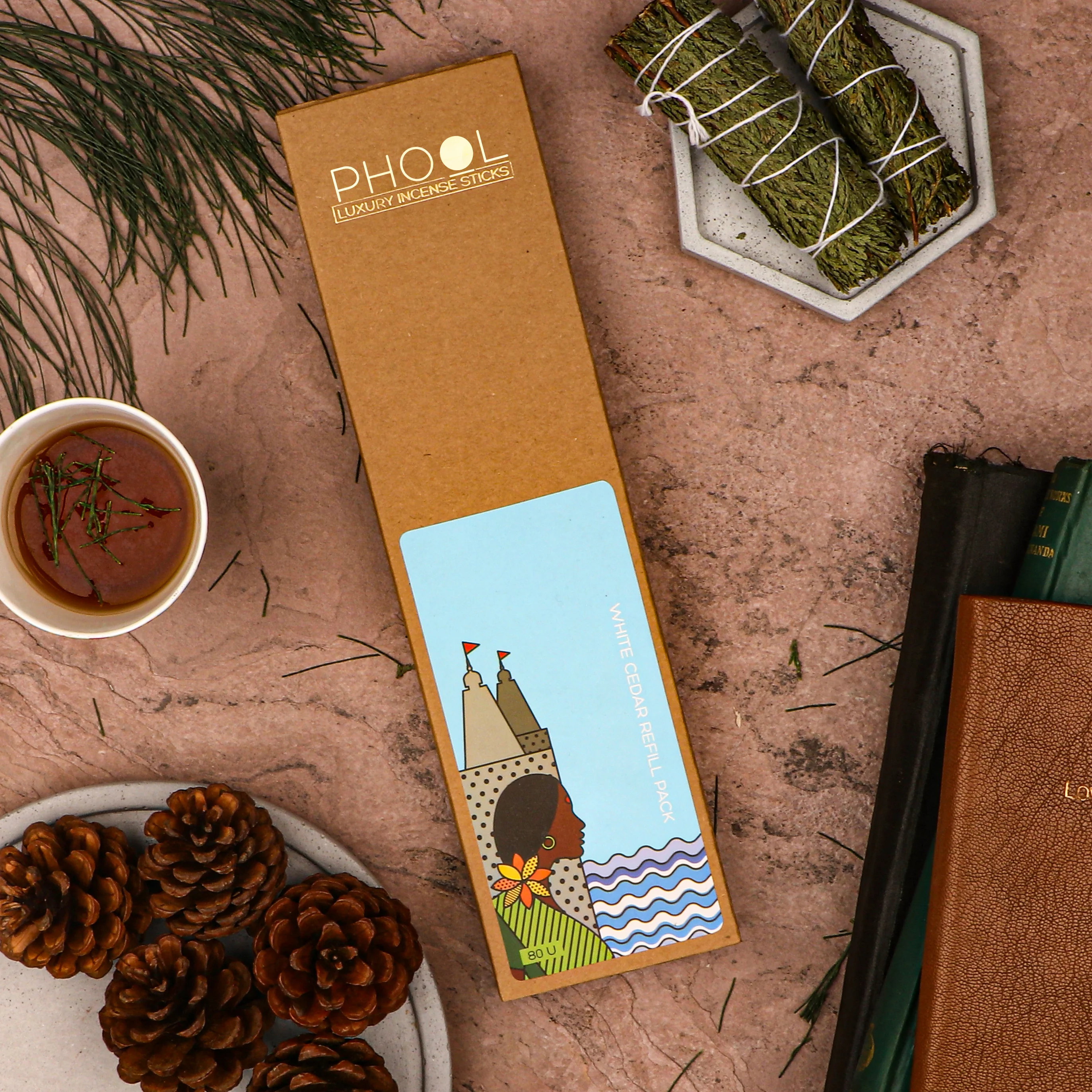 Phool Natural Incense Sticks Refill pack - White Cedar - Image 3