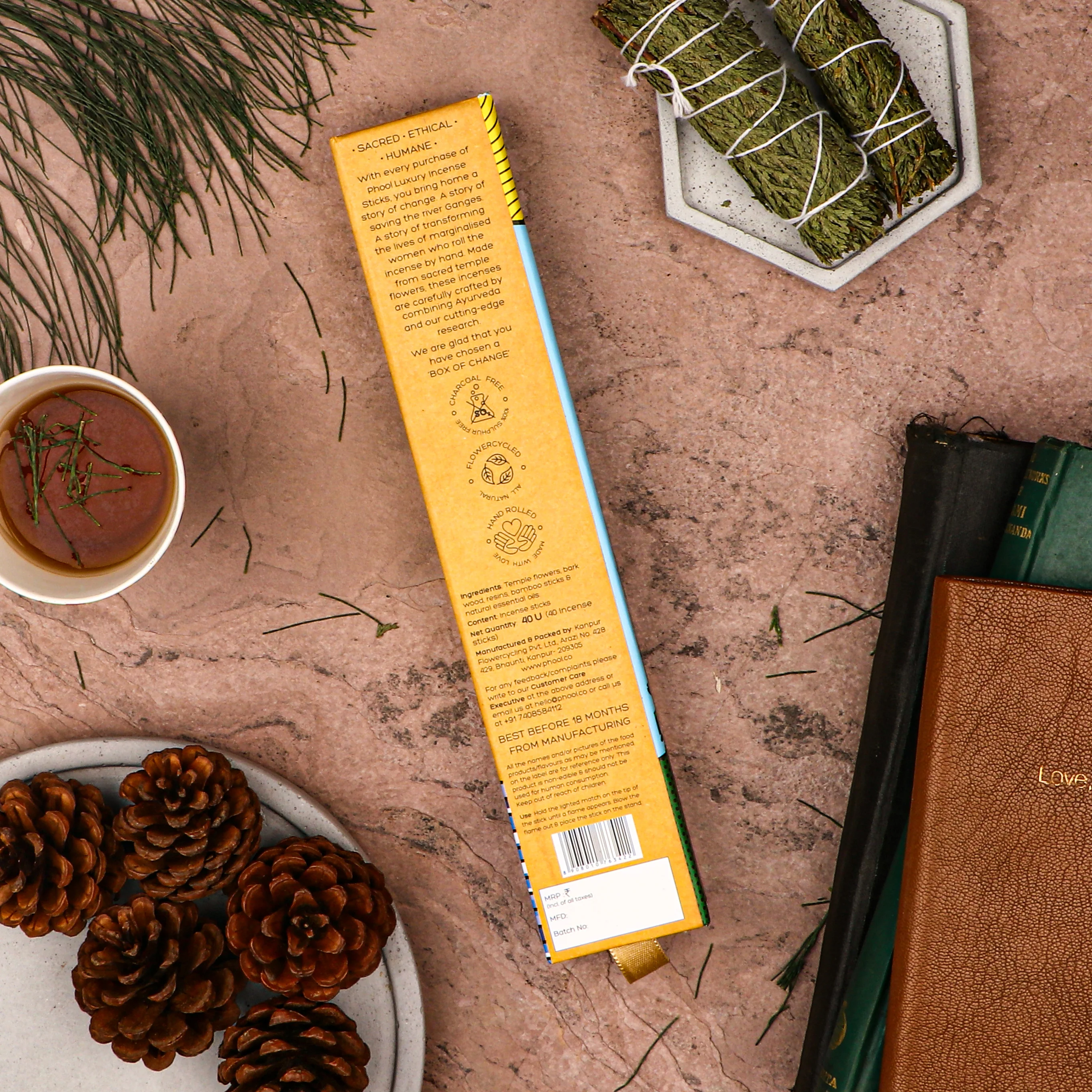 Phool Natural Incense Sticks - White Cedar - Image 4