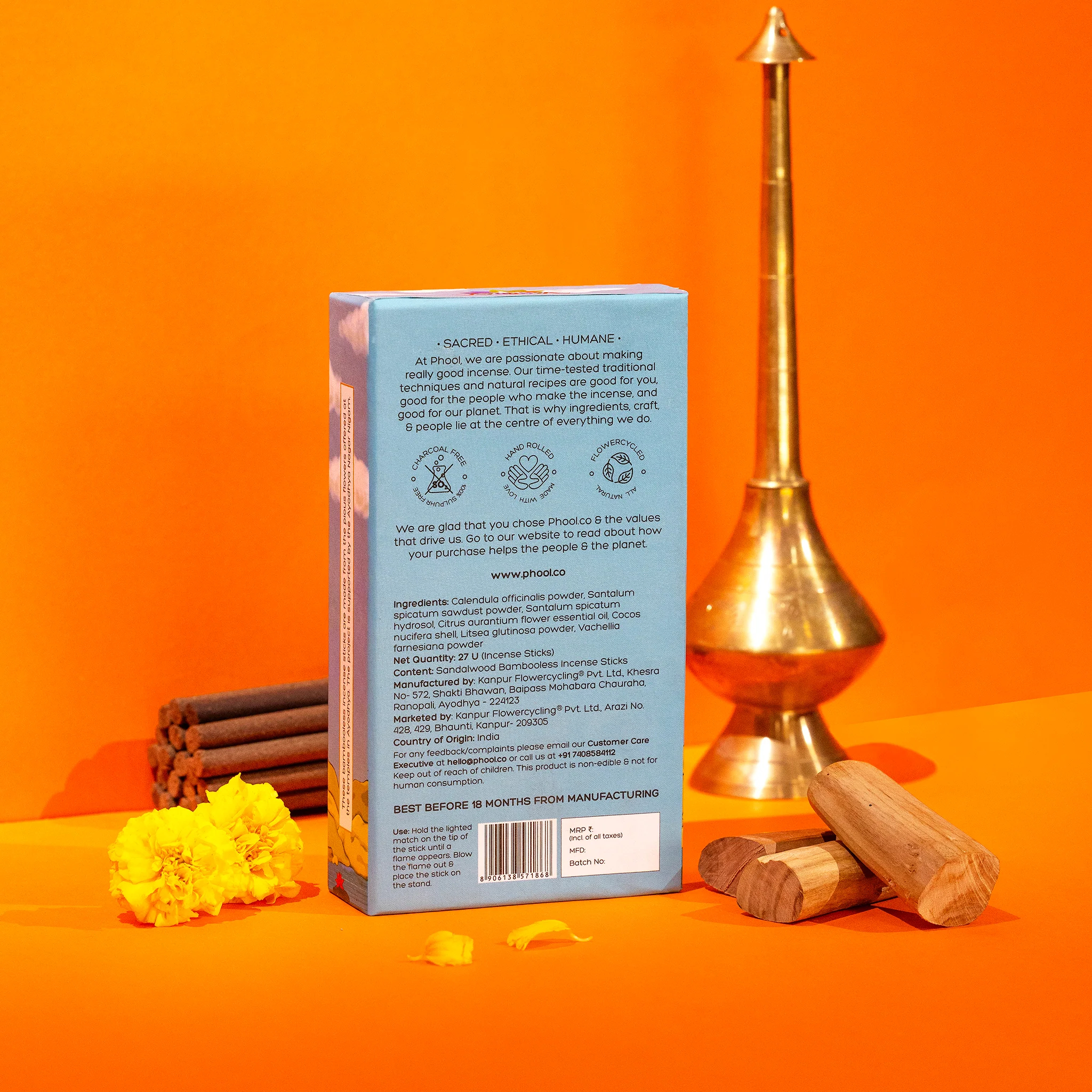 Phool Ayodhya Soumya Chandan Bambooless Incense Sticks - Image 3