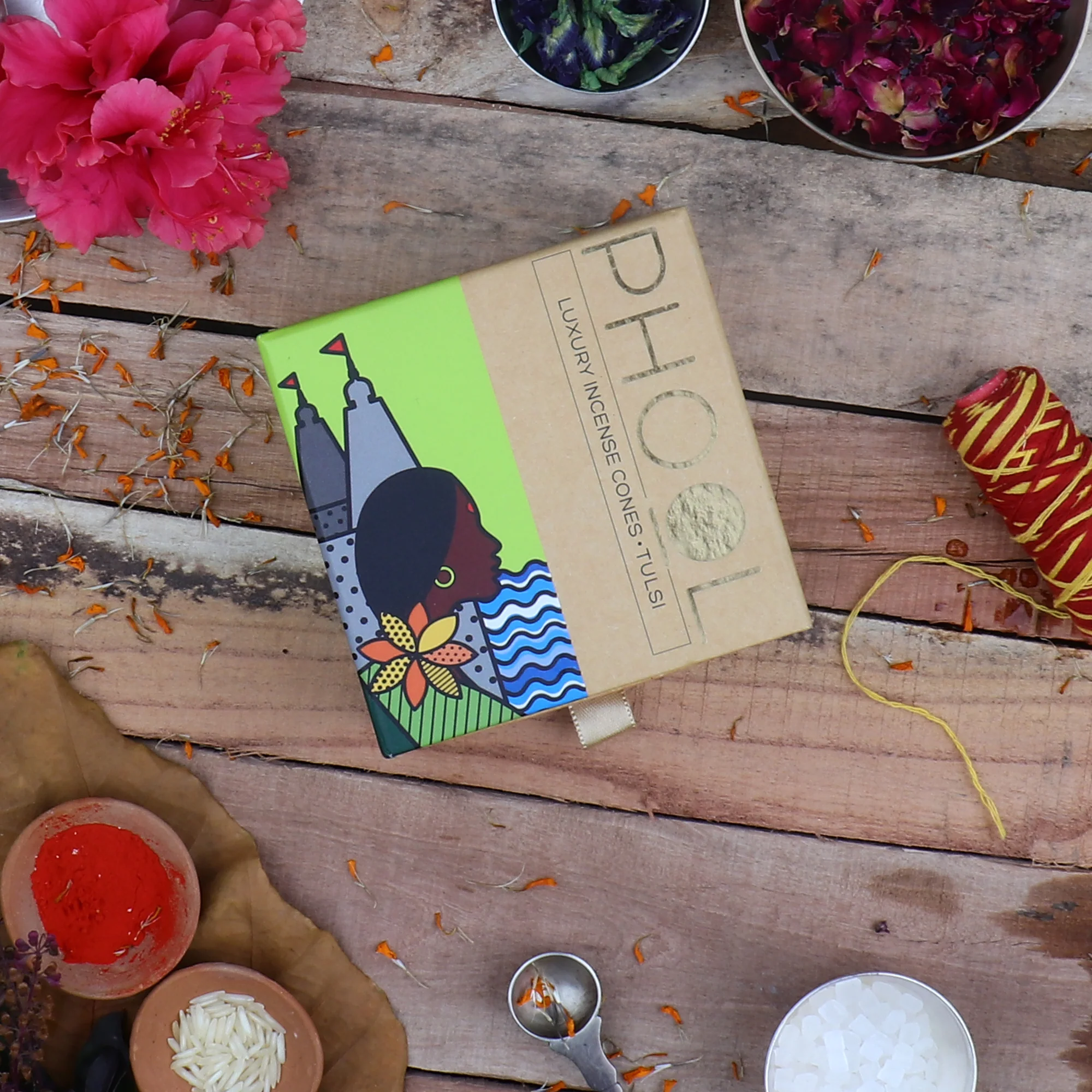 Phool Natural Incense Cones - Tulsi - Image 3