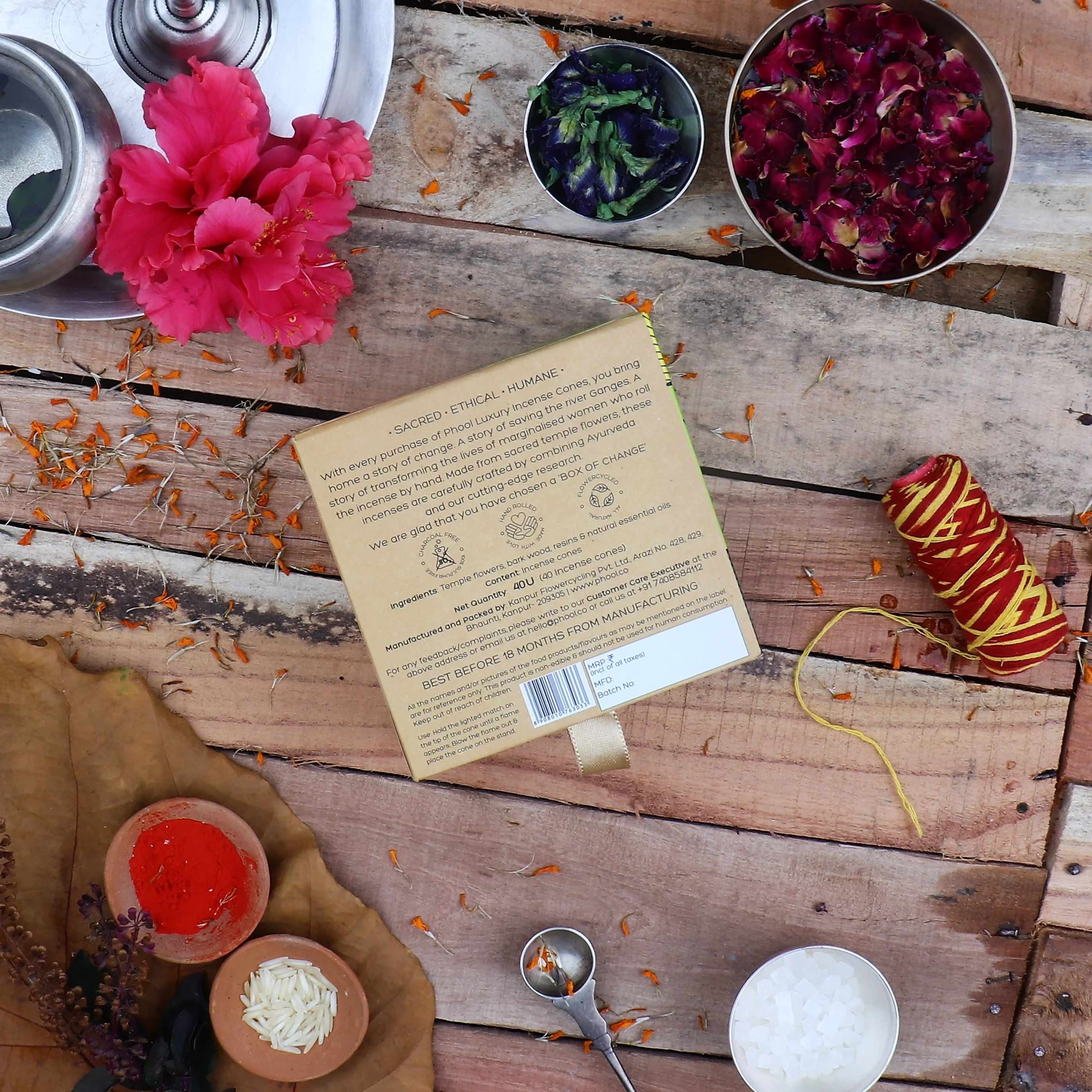 Phool Natural Incense Cones - Tulsi - Image 4