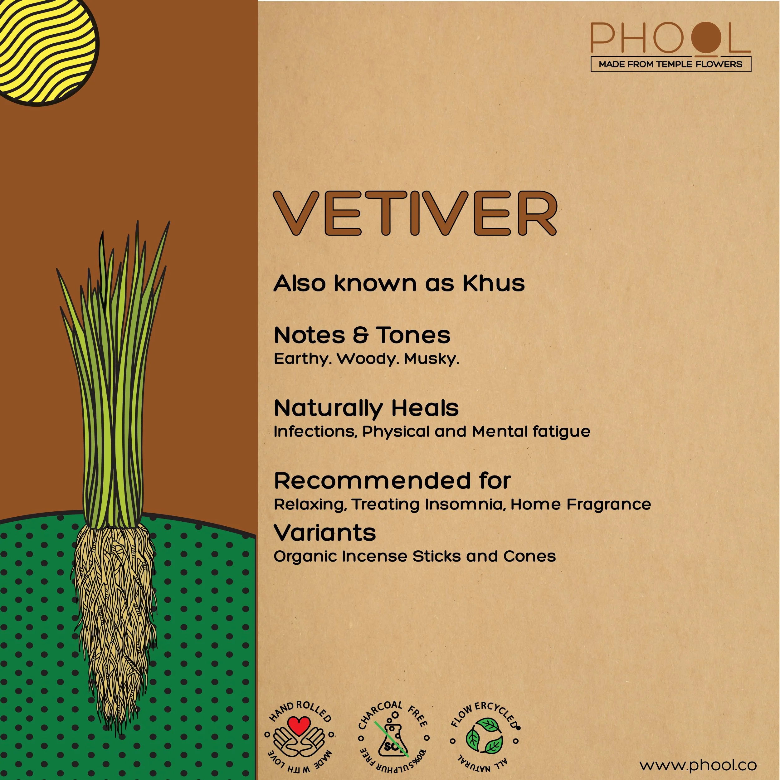 Phool Natural Incense Sticks - Vetiver - Image 4